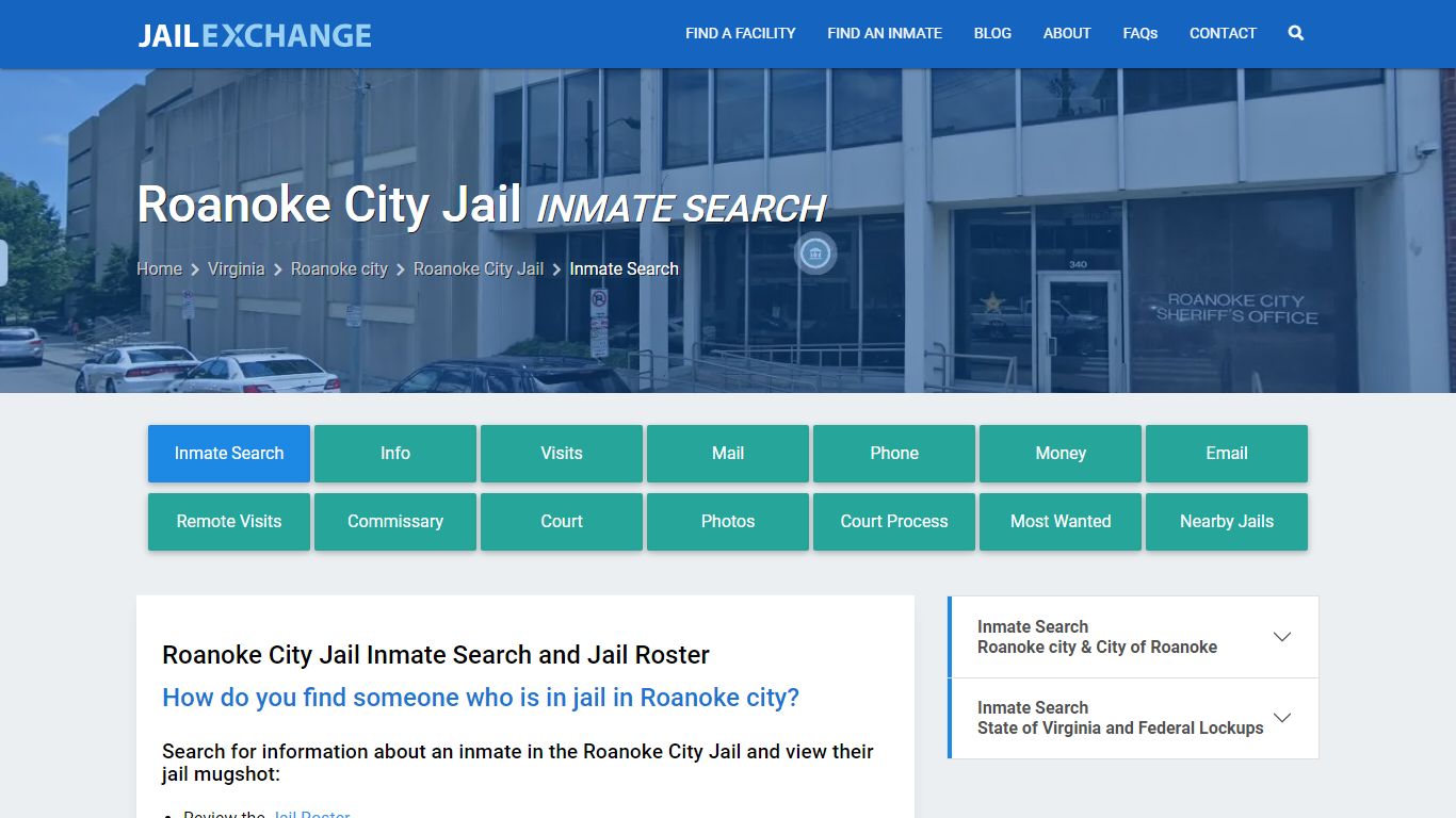 Inmate Search: Roster & Mugshots - Roanoke City Jail, VA